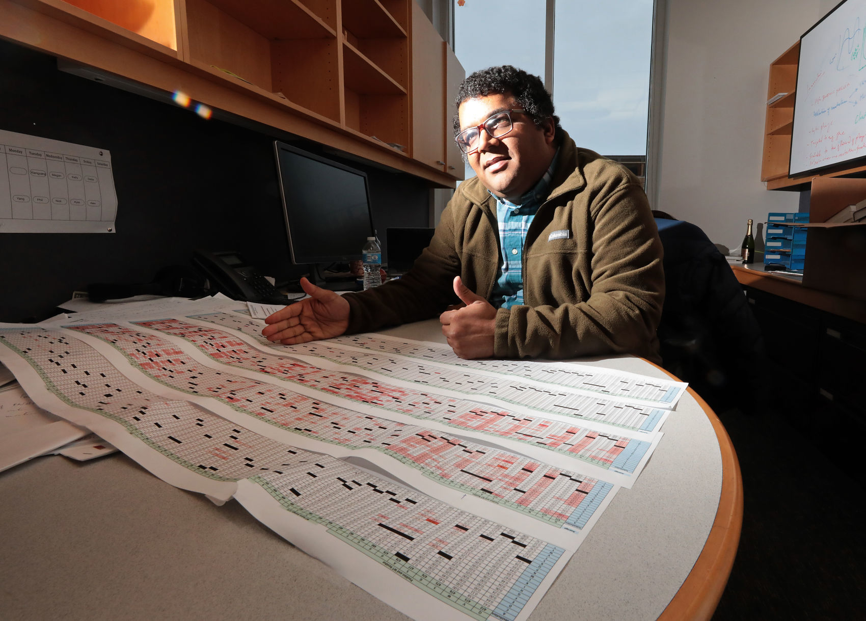 Vatsan Raman with phage protein chart